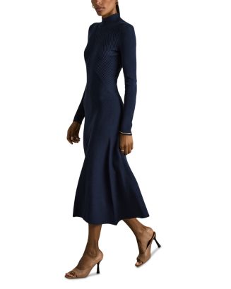 crew neck ribbed midi dress ASOS DESIGN crew neck ribbed midi dress