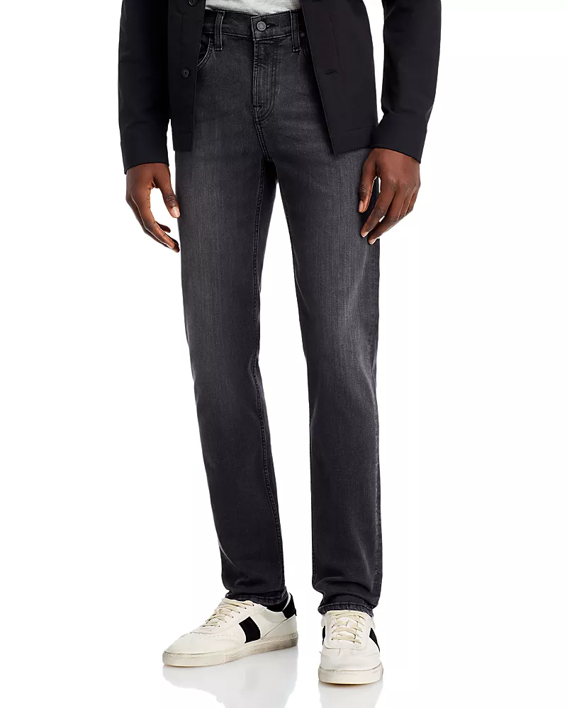 7 For All Mankind Luxe Performance Plus Slimmy Tapered Slim Fit Jeans in Washed Black