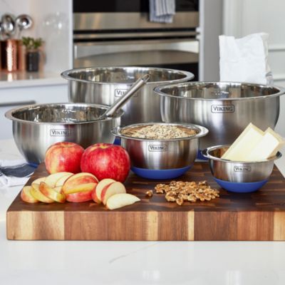 10 Piece Stainless Steel Mixing Bowl Set, Black