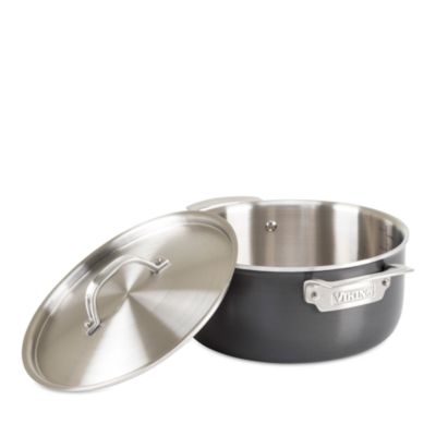 Hard Anodized 10 Pc Cookware Set with Stainless Steel Interior