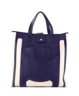 Pre-Owned Hermes Gm Petit H Monsieur B Tote Toile and Leather