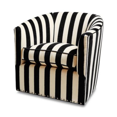 MacKenzie-Childs - Marquee Stripe Chenille Swivel Chair