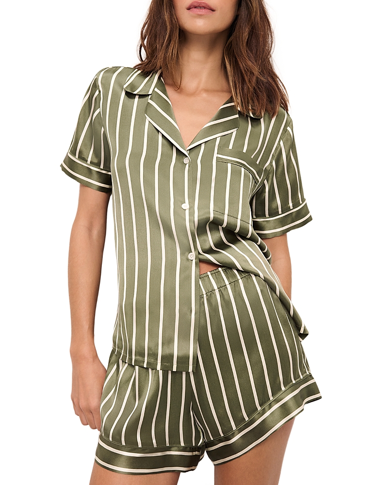 Eberjey Inez Printed Washable Silk Short Pajama Set