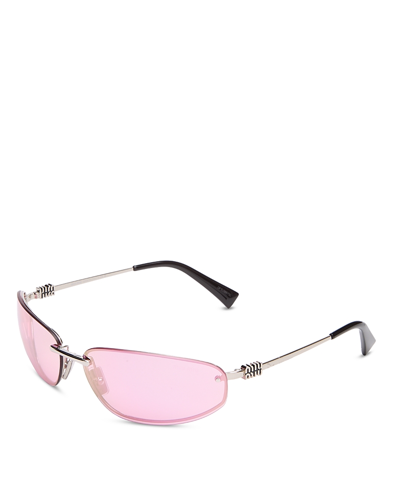 Miu Miu Nocturne Metal Frame Sunglasses With Slim Arms In Gold