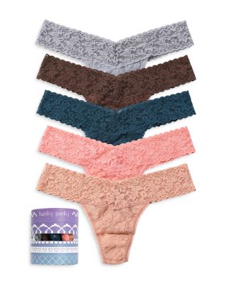 Hanky Panky - Signature Lace Low Rise Thongs, Set of 5