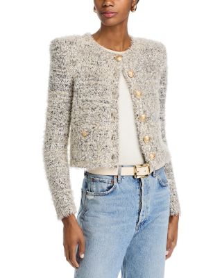 L'AGENCE - Una Crewneck Cardigan Sweater