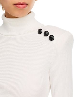 Reeves Button Detail Turtleneck Sweater