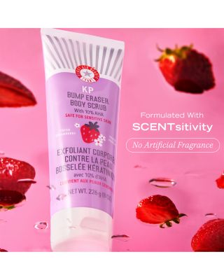KP Bump Eraser Body Scrub with 10% AHA Body Exfoliant for Keratosis Pilaris - Strawberry 2 oz.