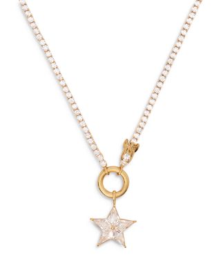 kate spade new york - Cubic Zirconia Star Statement Pendant Necklace in Gold Tone, 18"-21"