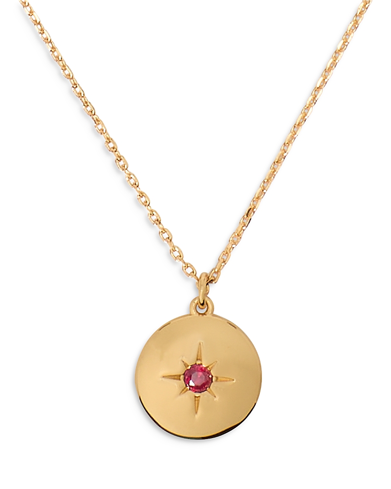 Kate Spade The Color Spark Collection Red Strength Medallion Necklace In Red/gold