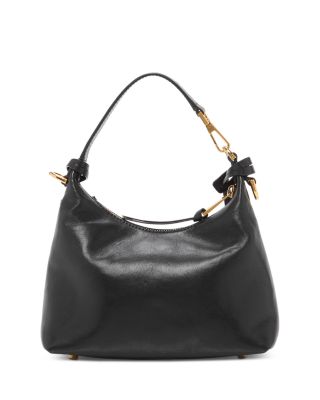 Tag Leather Hobo Bag
