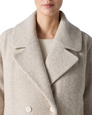 Wool Boucl&eacute; Notch Collar Coat