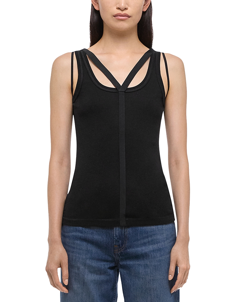 Helmut Lang Strap Racer Tank In Black