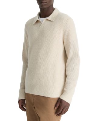 Vince - Thermal Open Collar Polo Sweater