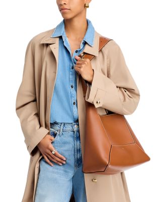 Diamond Hobo Leather Shoulder Bag