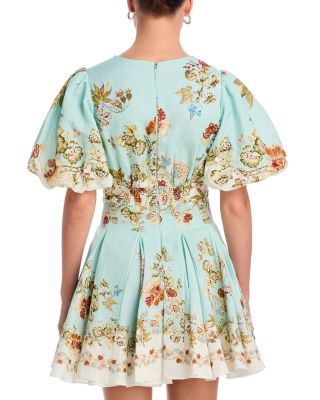 Balloon Sleeve Mini Dress