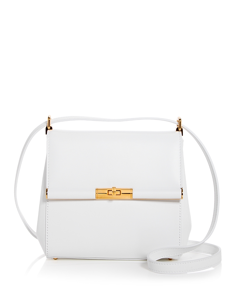 Dolce & Gabbana Marlene Leather Shoulder Bag In Optical White