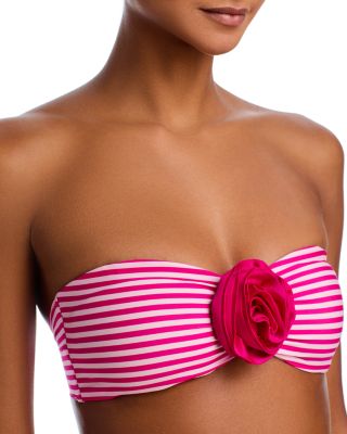 Striped Rosette Bandeau & Striped Bottom