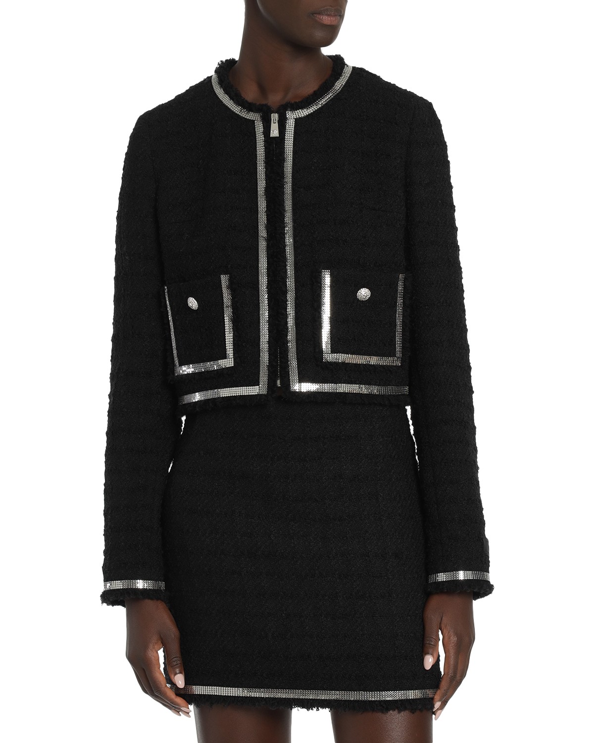 Versace Tweed Jacket in Black