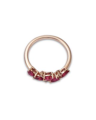 Ruby & Diamond Ring in 14K Rose Gold