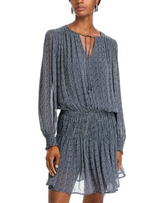 Velvet by Graham & Spencer - Long Sleeve Smocked Dress