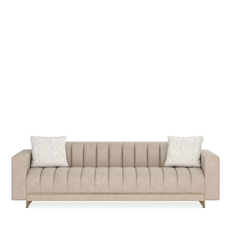 Caracole Well Balanced Sofa, 105 In Whisper Of Gold/moonstone