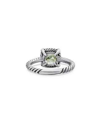 Sterling Silver Petite Chatelaine&reg; Ring with Prasiolite & Diamonds - Exclusive