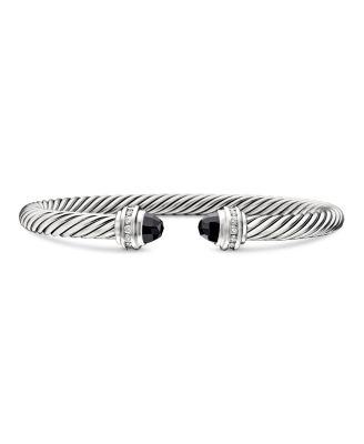 David Yurman Cable Classics Bracelet with Black Onyx & Diamonds