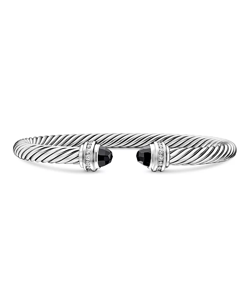 David Yurman Cable Classics Bracelet with Black Onyx & Diamonds