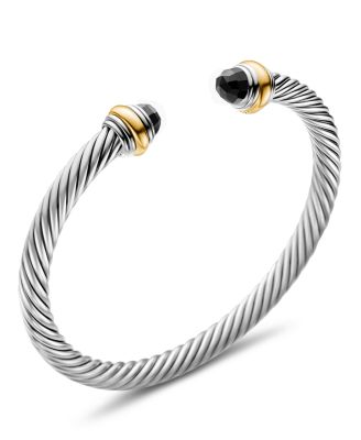 Cable Classic Bracelet with Black Onyx and 14K Gold, 5mm