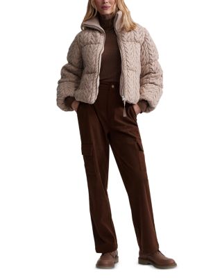 Reggie Cable Knit Puffer Jacket 