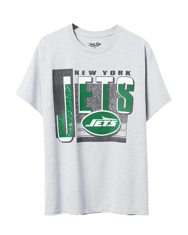 Junk Food Clothing Unisex Nfl New York Jets Complete Tee In Heather Gray