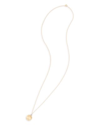 Marco Bicego 18K White & Yellow Gold Africa Diamond Textured Bead Pendant Necklace, 31.5