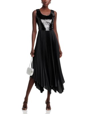 The Mave Sequin Pleated Skirt Dress