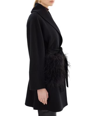 Marie Feather Trim Coat