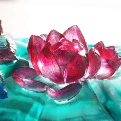 Crystal Lotus Flower Vase, Overflow of Beauty