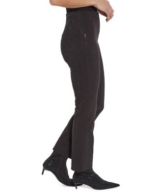 Crystal High Rise Ankle Straight Jeans in Black