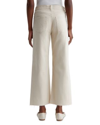 Saige Mid Rise Cropped Wide Leg Jeans in Opal Stone