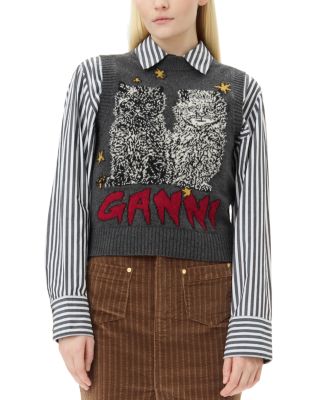 GANNI - Graphic Cats Vest