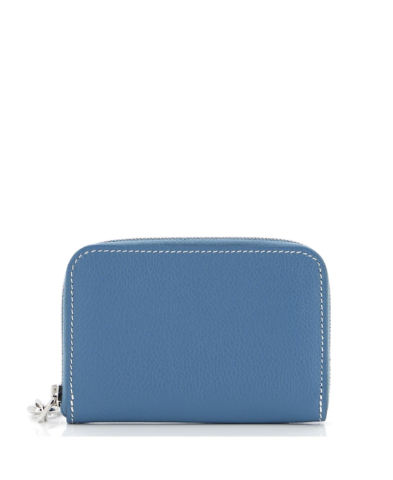 Pre-Owned Hermes Compact Zipengo Chaine d'Ancre Card Holder Leather