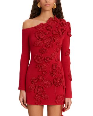 Cult Gaia - Kaela Floral Appliqu&eacute; Knit Dress