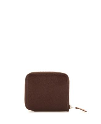Pre-Owned Hermes Compact Azap Zip Around Wallet Silk'in Epsom