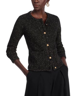 T Tahari - Metallic Knit Cardigan