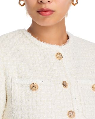 Tweed Collarless Jacket - Exclusive