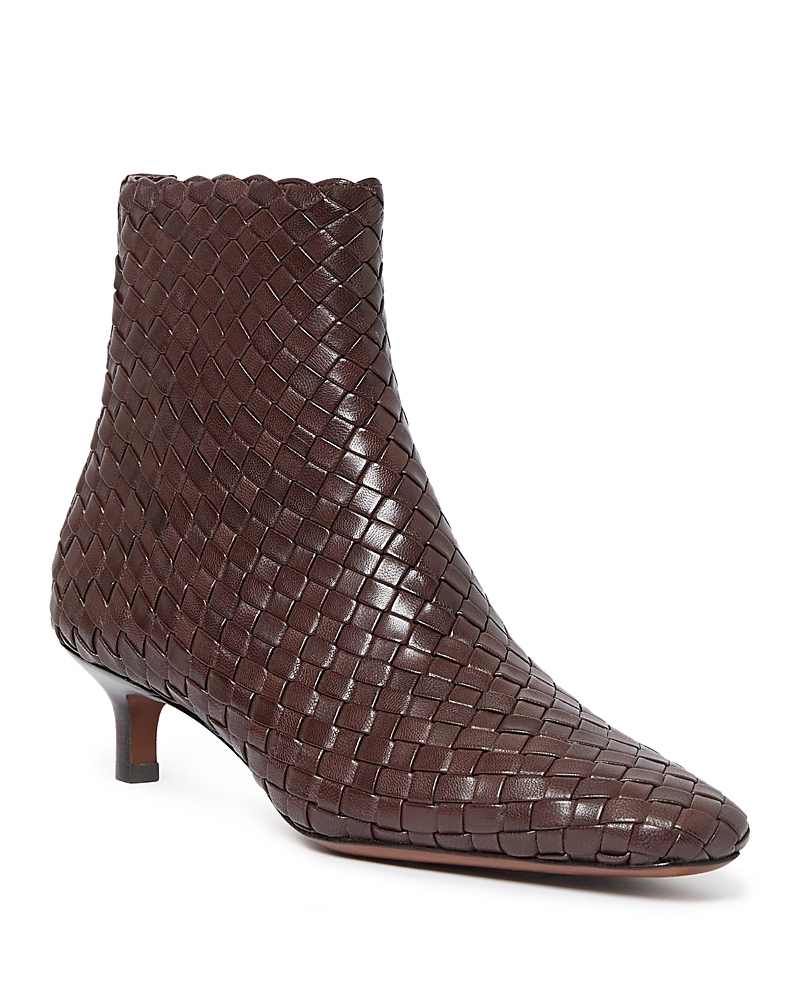 Loeffler Randall Marcella Woven Bootie In Espresso