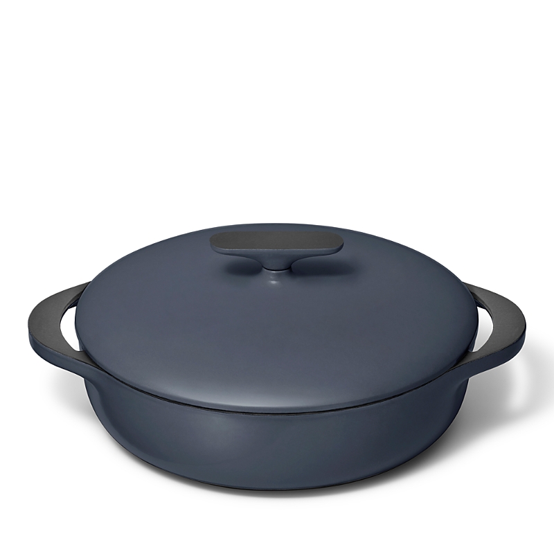 Shop Caraway Enameled Cast Iron 3.5 Qt Braiser With Lid In Midnight