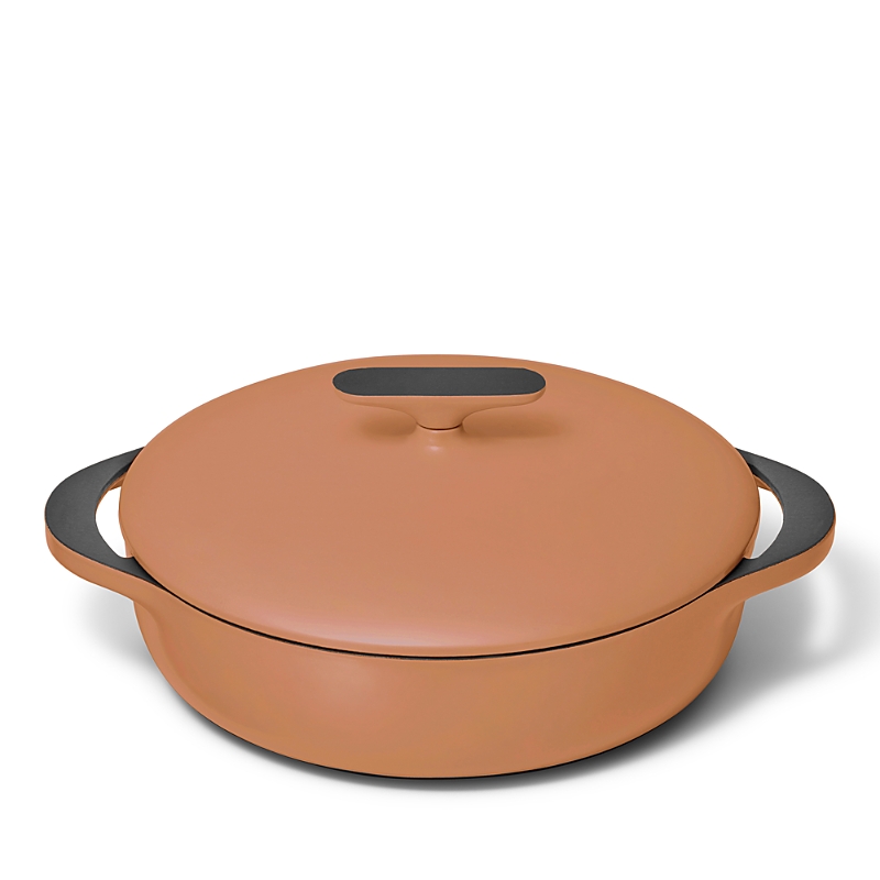 Caraway Enameled Cast Iron 3.5 Qt Braiser With Lid In Rust