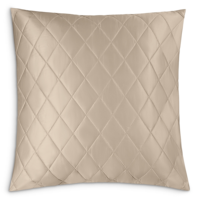 Matouk Nocturne Sateen Quilted Oversized Euro Sham In Khaki