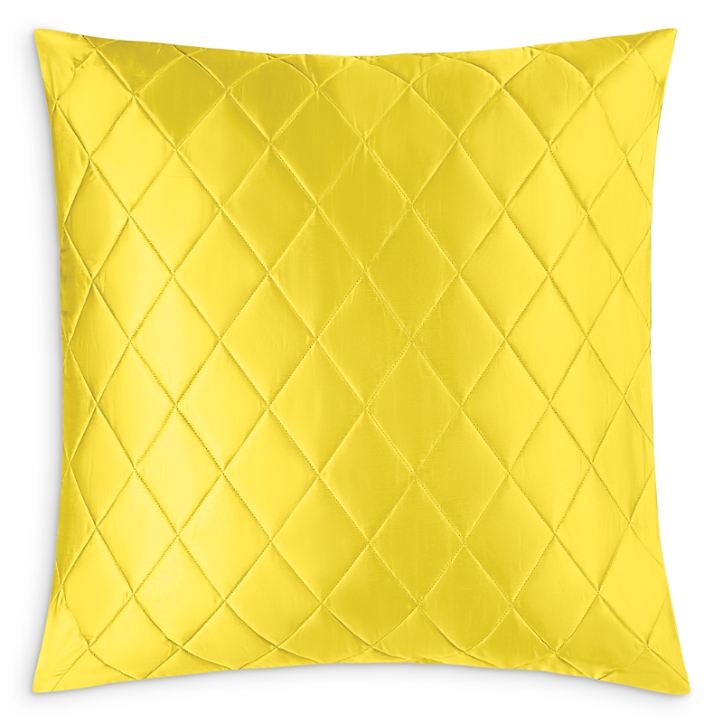 Matouk Nocturne Sateen Quilted Oversized Euro Sham In Lemon