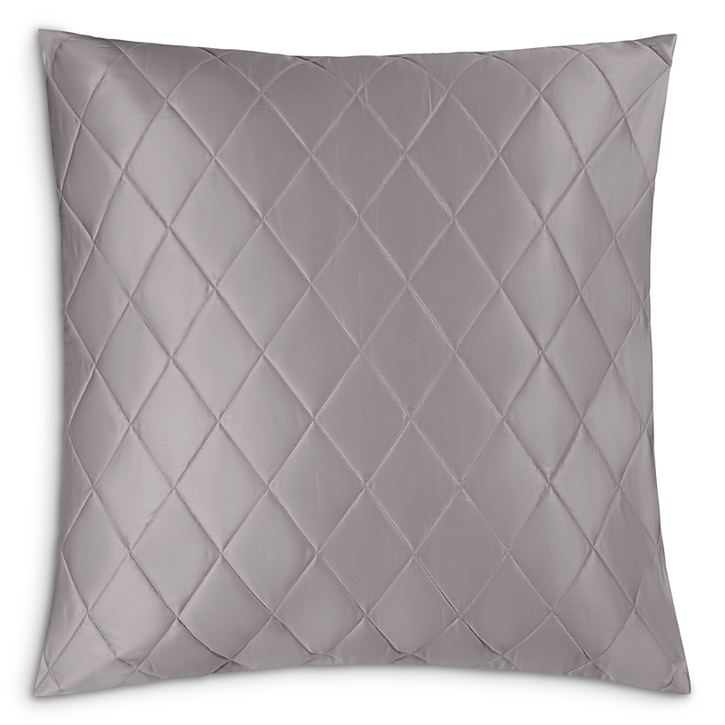 Matouk Nocturne Sateen Quilted Oversized Euro Sham In Platinum